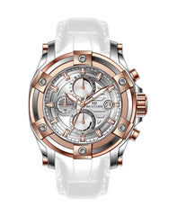 Western Men's Chronograph Watch – Genuine Leather Strap, Butterfly Clasp, 5 ATM Water Resistant | Premium Analog Wristwatch for Men