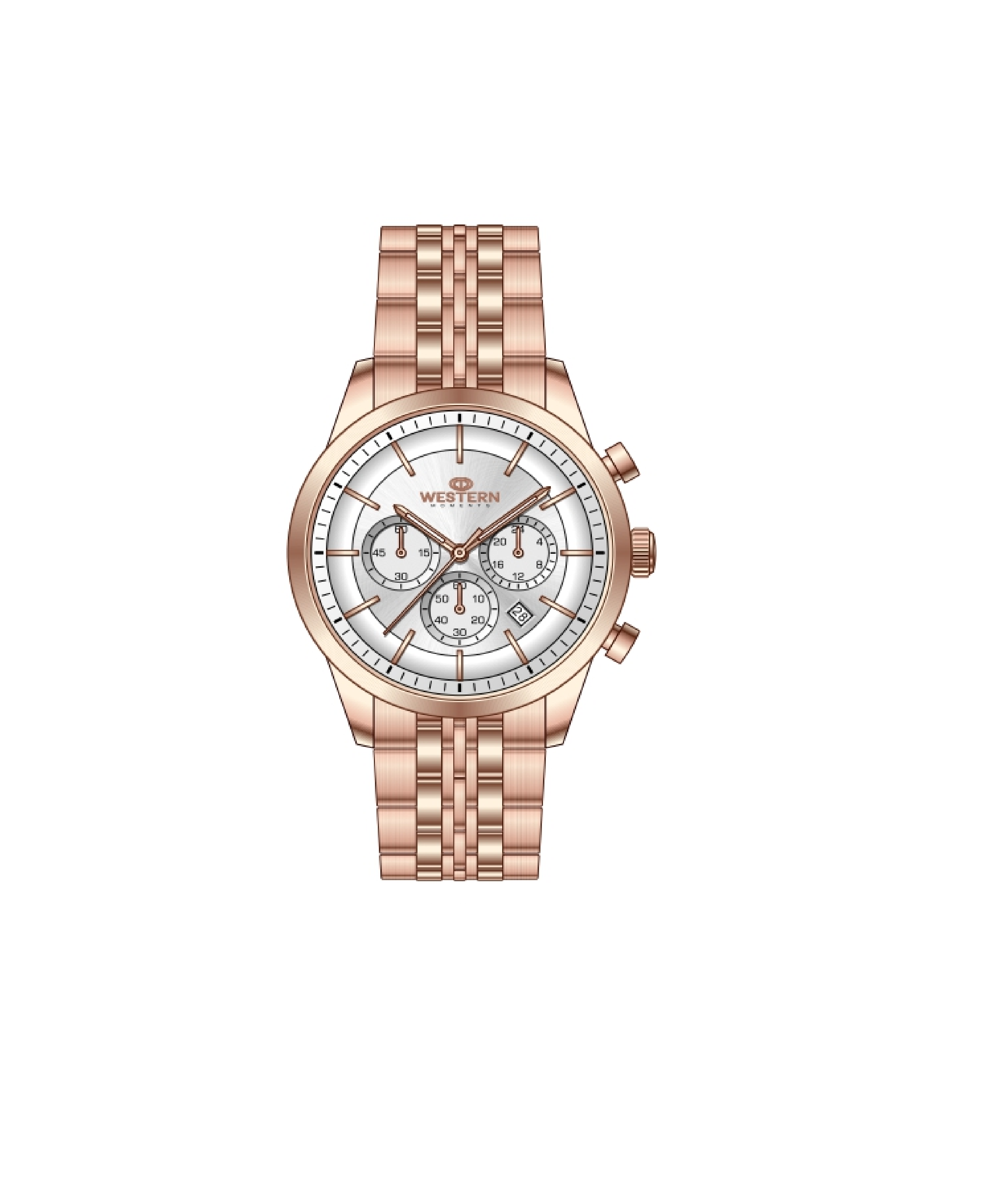 Men’s Chronograph Bracelet Watch – Stainless Steel, Water-Resistant