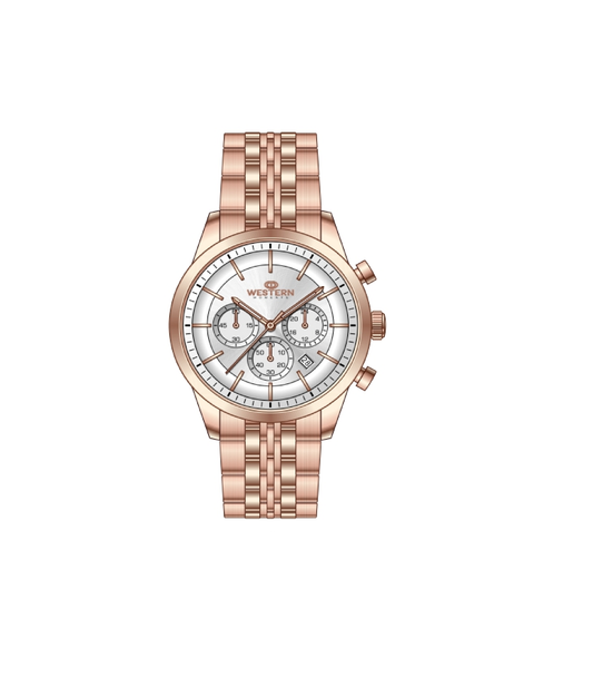 Men’s Chronograph Bracelet Watch – Stainless Steel, Water-Resistant