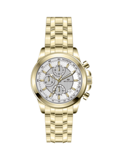 Western Luxury Gold Plated Chronograph – Silver Dial Men's Timepiece