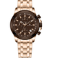 Western Chronograph Watch for Men – Rose Brown, Luxury Design, 5ATM Water Resistant
