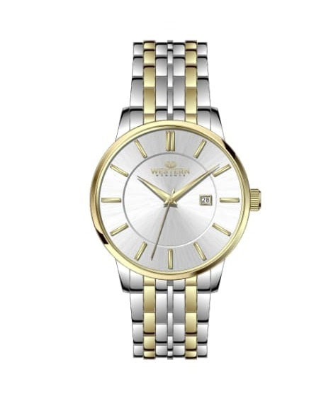 Gents Two-Tone Bracelet Wrist Watch for Men – White Dial