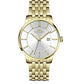 Classic Men’s Golden Bracelet Watch with White Dial