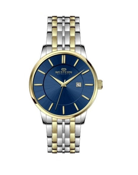 Classic Gents Two-Tone Bracelet Watch | Blue Dial