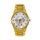 Western Men's Luxury Multifunction Bracelet Watch – Golden Stainless Steel, Silver Dial,  5ATM Water Resistant Analog Watch