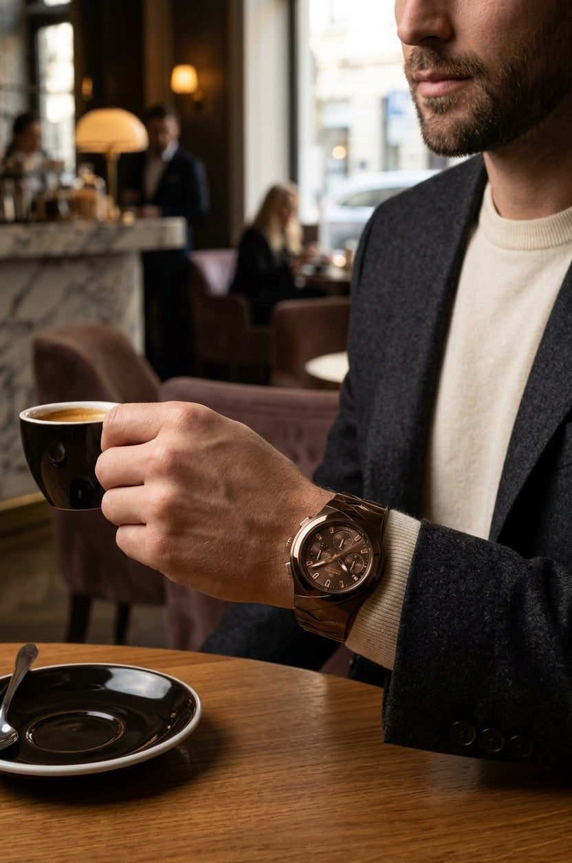 Exclusive Men's Chronograph Watch with Stainless Steel Bracelet