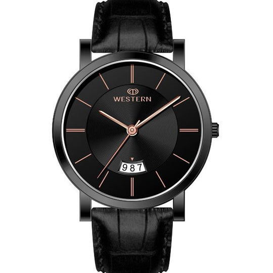 Men's Analog Leather Casual Watch Amico Swries