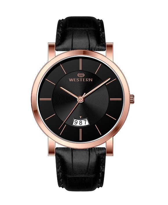 Men's Analog Leather Casual Watch Amico Series