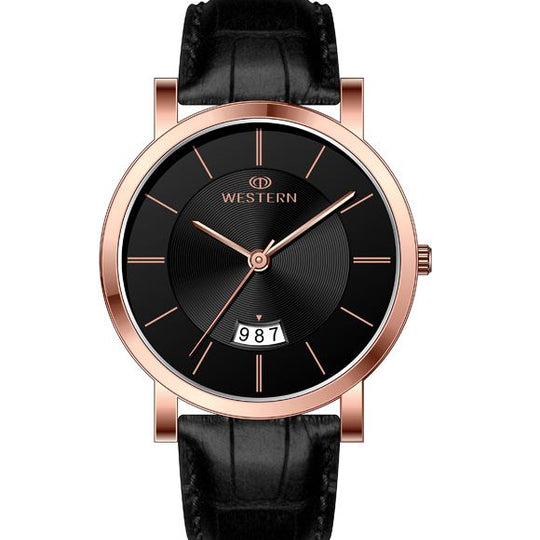 Men's Analog Leather Casual Watch Amico Series