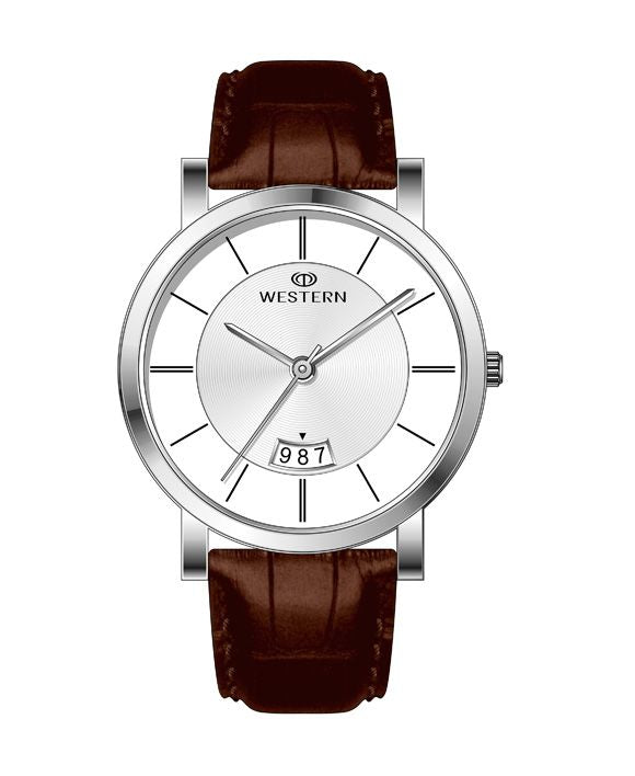 Men's Analog Leather Casual Watch Amico Series