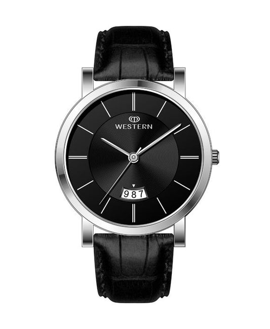 Men's Analog Leather Casual Watch Amico Series