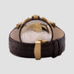 Vergant Series Men's Quartz Analogue Leather Strap Chronograph Watch