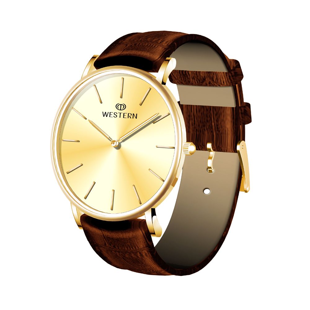 Men's Analog Leather Casual Watch