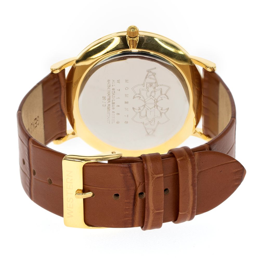 Men's Analog Leather Casual Watch