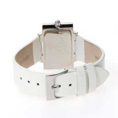 “Men’s Refined Watch with MOP White Dial and Stone-Adorned Strap”