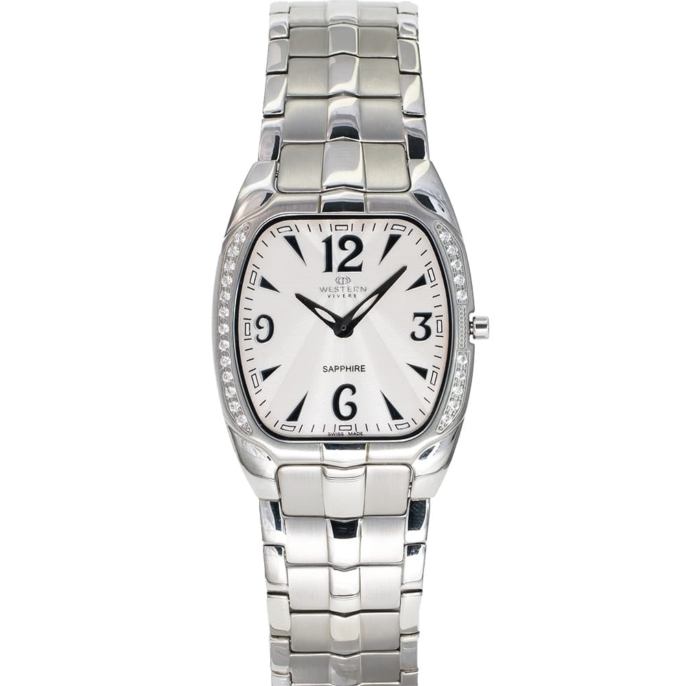 Men's All Stainless-Steel Band, 3.50MM Slim Watch with Silver Dial