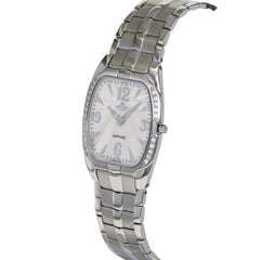 Men's All Stainless-Steel Band, 3.95MM Slim Watch with Silver & Black Dial