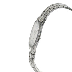 Men's All Stainless-Steel Band, 3.95MM Slim Watch with Silver & Black Dial