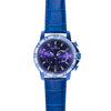 Gents Leather strap Multifunction watch with Blue dial