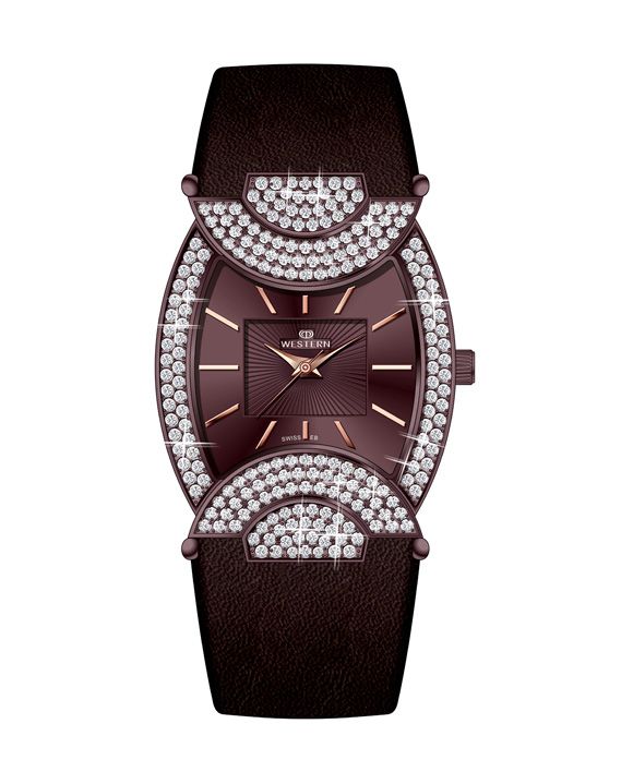 Gisele Series Women's Quartz Analogue Leather Strap Watch