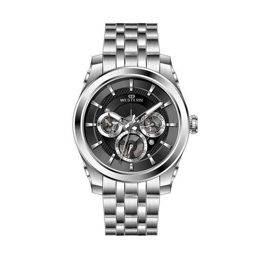 Men's Quartz Analogue Stainless-Steel Bracelet Multifunction Watch