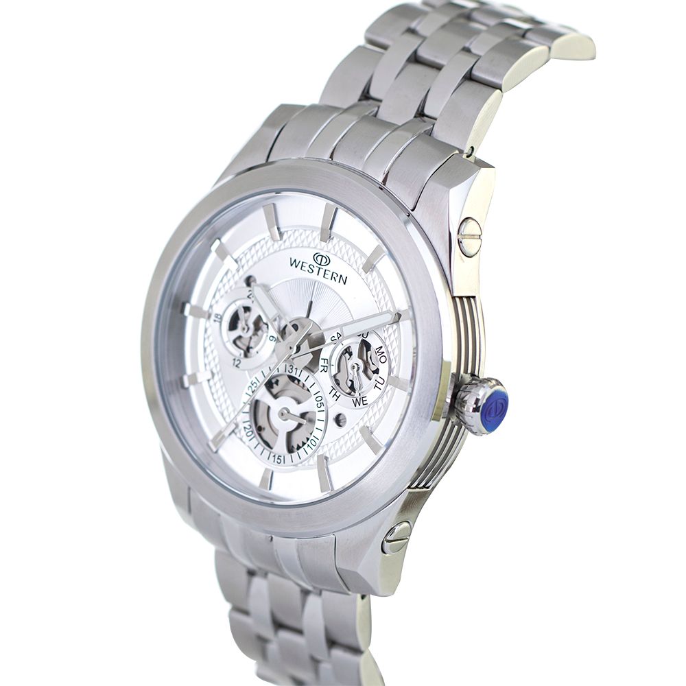 Men's Quartz Analogue Stainless-Steel Bracelet Multifunction Watch