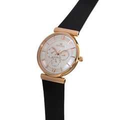 Men's Quartz Analogue Multifunction Leather Strap Watch