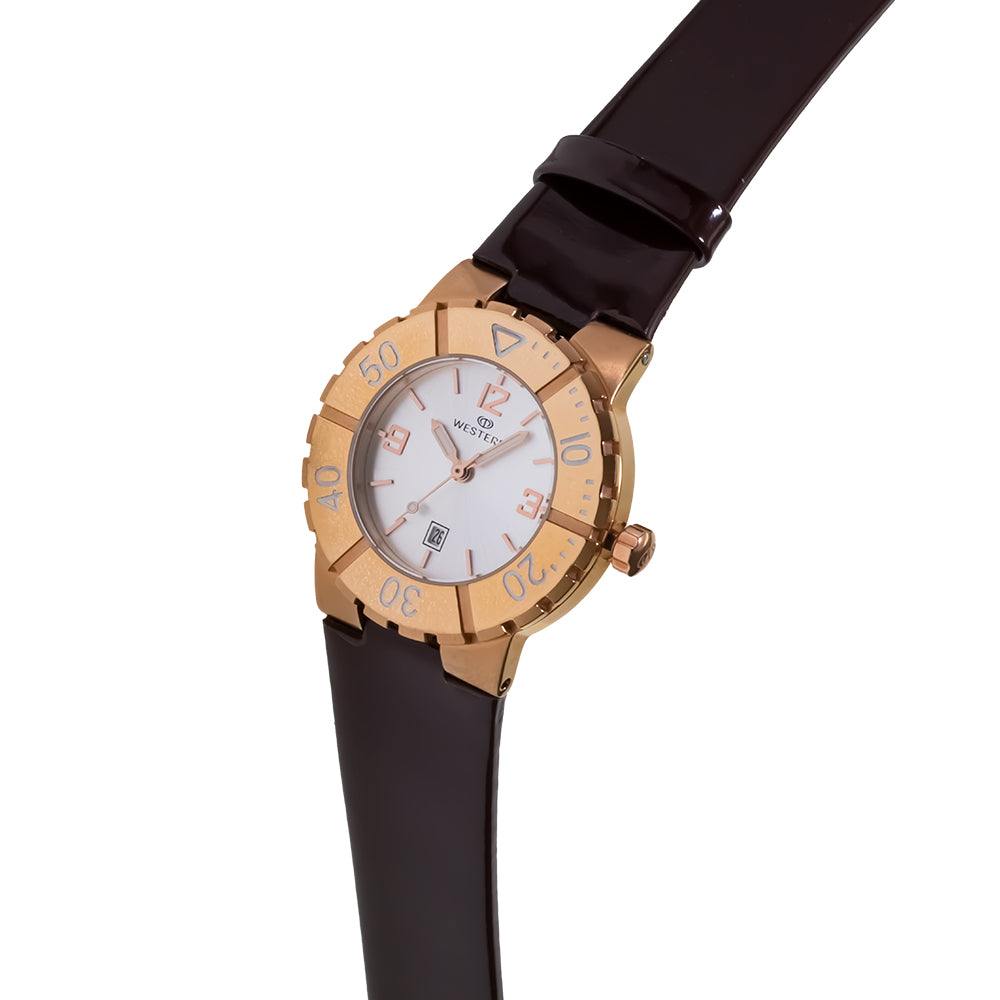 Quartz Analogue Leather Strap Ladies Watch