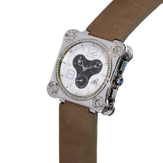 Men's Quartz Analogue Chronograph Strap Watch