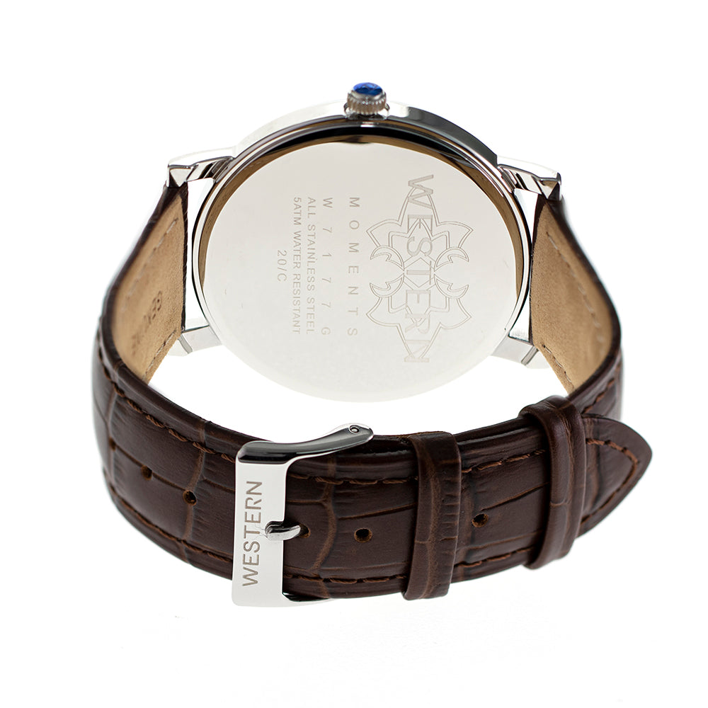 Men's Analog Leather Casual Watch Amico Series