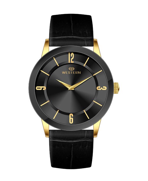 Men's Quartz Analogue Casual Leather Strap Watch