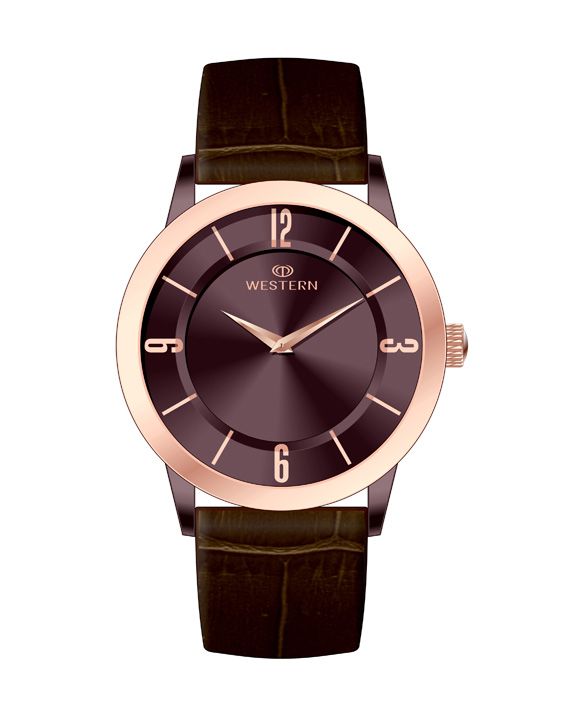 Men's Quartz Analogue Casual Leather Strap Watch