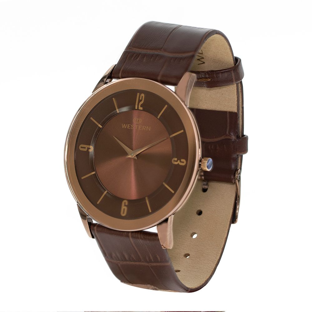 Men's Quartz Analogue Casual Leather Strap Watch