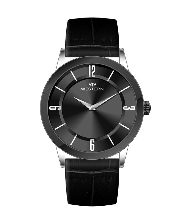 Men's Quartz Analogue Casual Leather Strap Watch