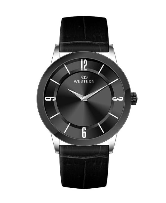 Men's Quartz Analogue Casual Leather Strap Watch