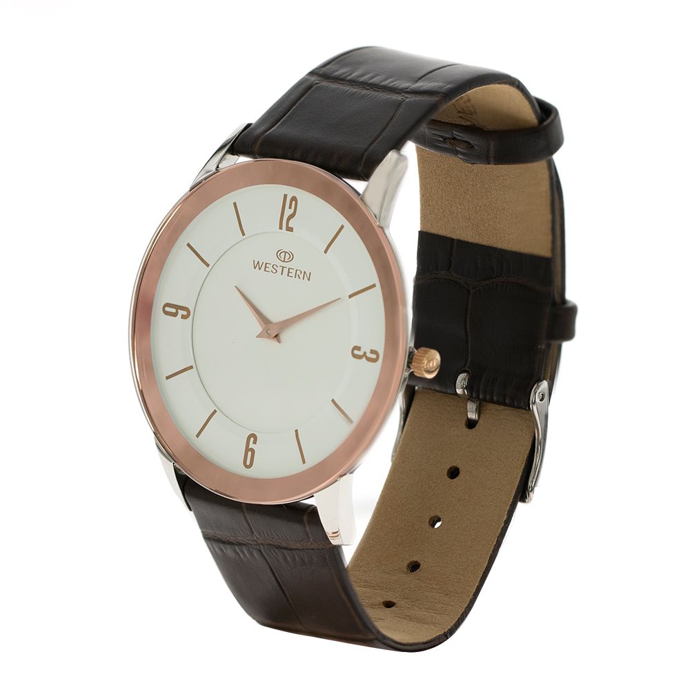 Men's Quartz Analogue Casual Leather Strap Watch