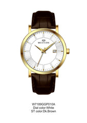 Men's Quartz Analogue Leather Strap Casual Watch