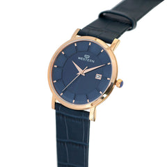 Men's Quartz Analogue Leather Strap Casual Watch