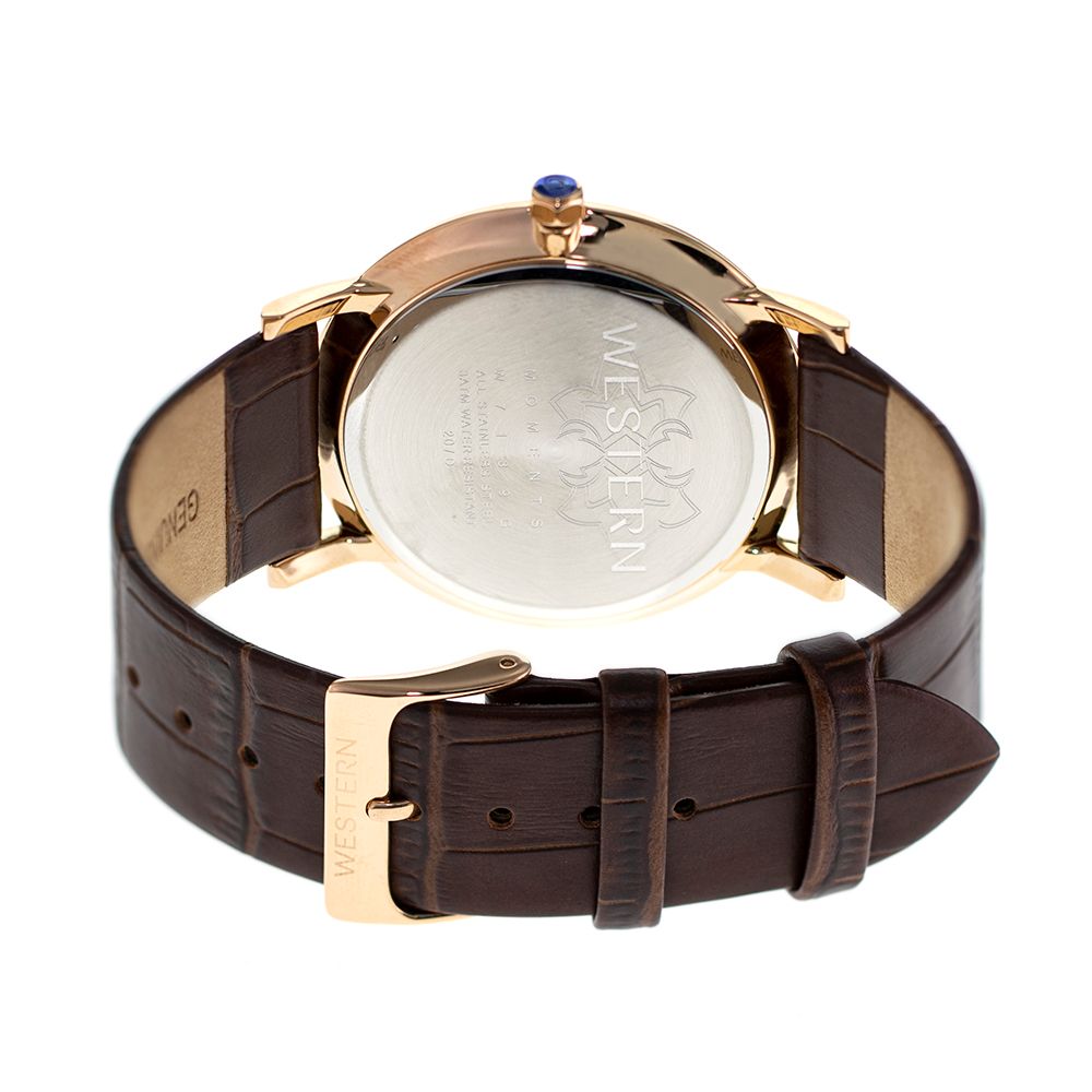 Men's Quartz Analogue Leather Strap Casual Watch