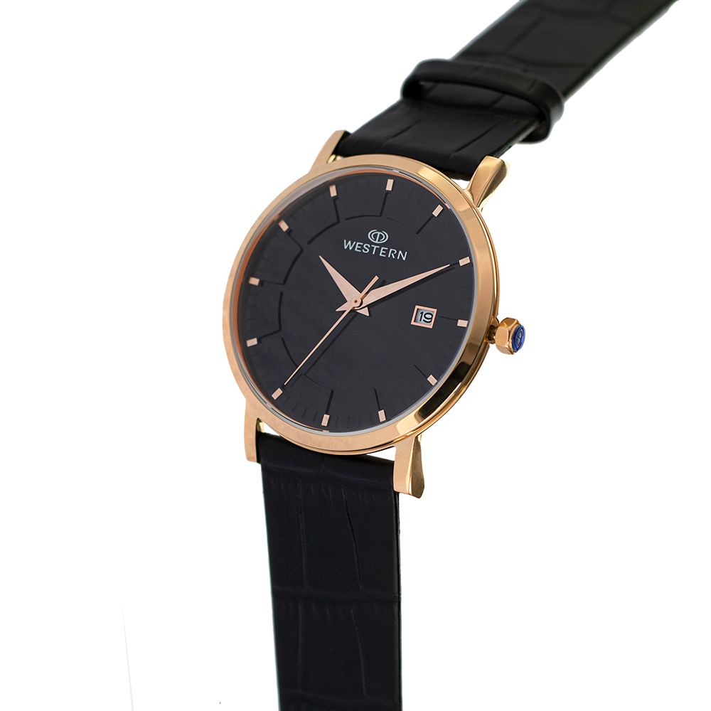 Men's Quartz Analogue Leather Strap Casual Watch