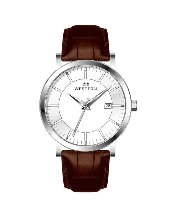 Men's Quartz Analogue Leather Strap Casual Watch