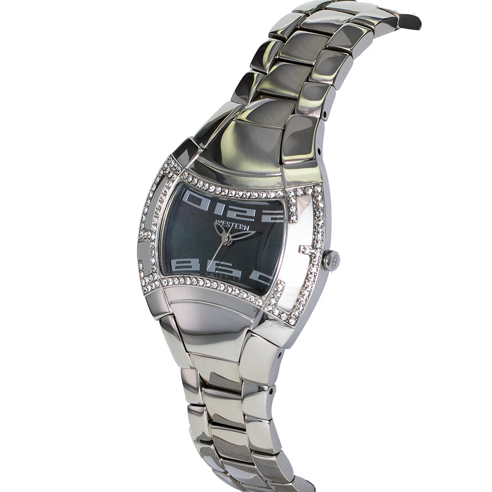 Stylish Women’s Stainless Steel Bracelet Watch with Black Dial – Elegant Timepieces for Every Occasion