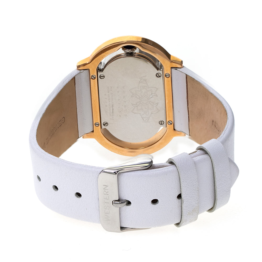 Elegant Ladies' Analogue Quartz Watch | White Dial & White Strap