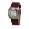 Quartz Analogue Leather Strap Ladies Watch with Silver Dial.