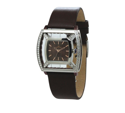 Elegant quartz watches for women with brown dials