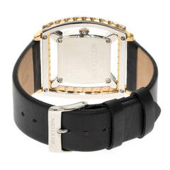 Western Ladies Luxury Rectangle Watch – Gold Silver Plated Mesh Band with Crystal Stone Bezel