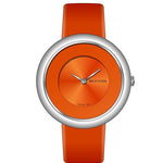 Linda Series Orange leather Strap Ladies Watch