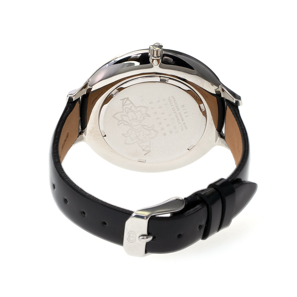 Elegant Ladies' Analogue Quartz Watch | Black Dial & Leather Strap | Timeless Style