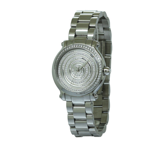 Women's quartz analogue watch with silver dial and bracelet