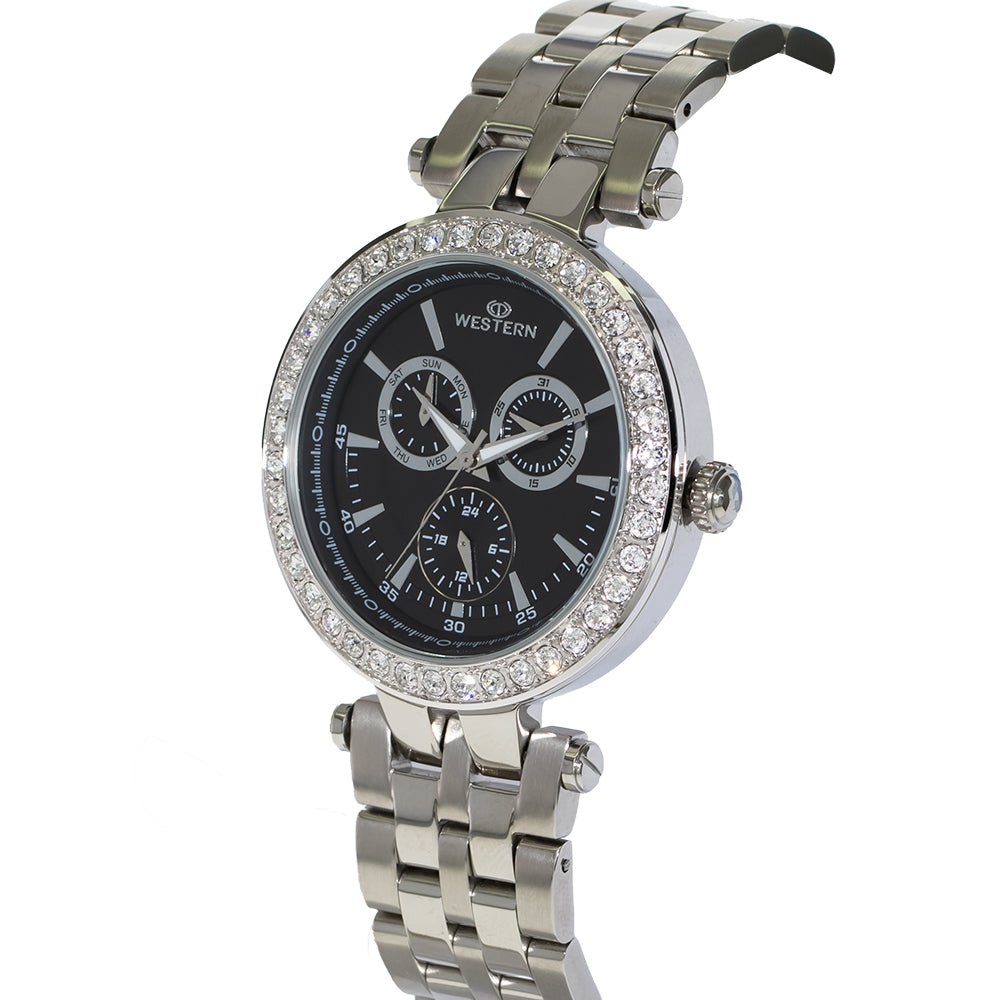 Women's Multifunction Stainless Steel Band Watch